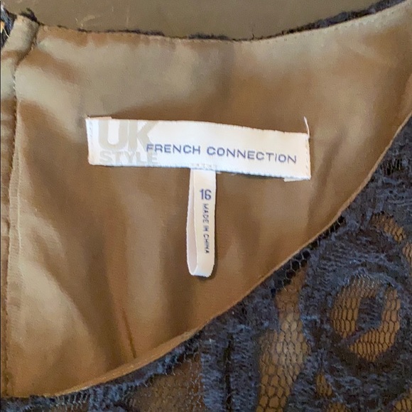 French Connection olive w/black lace size 16 tunic - Picture 4 of 5